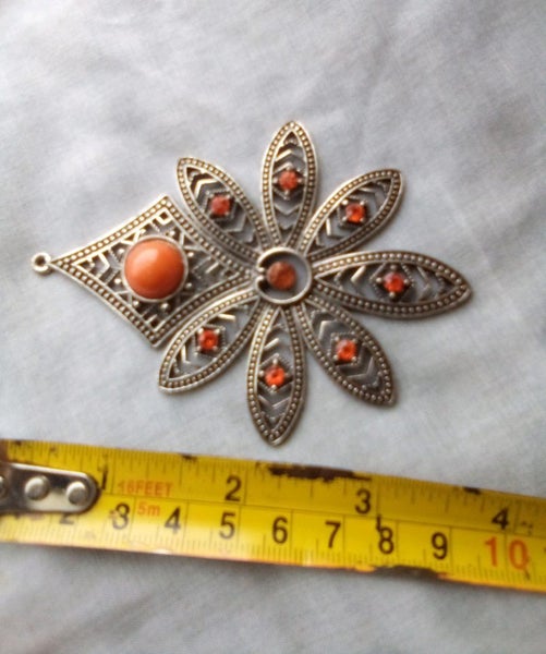 Pendant/earings, orange stones Carousel 2