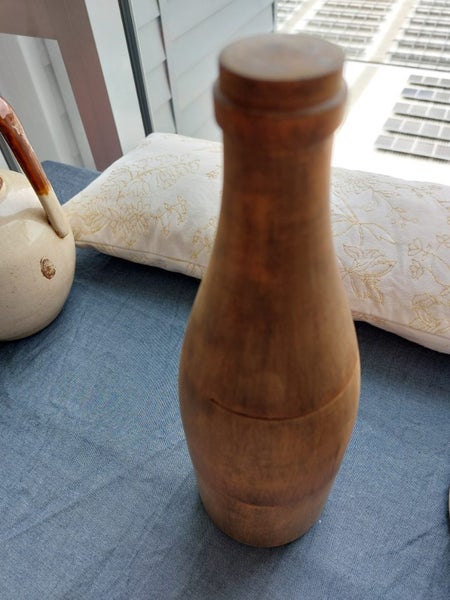Antique Wooden Bottle. Carousel 1
