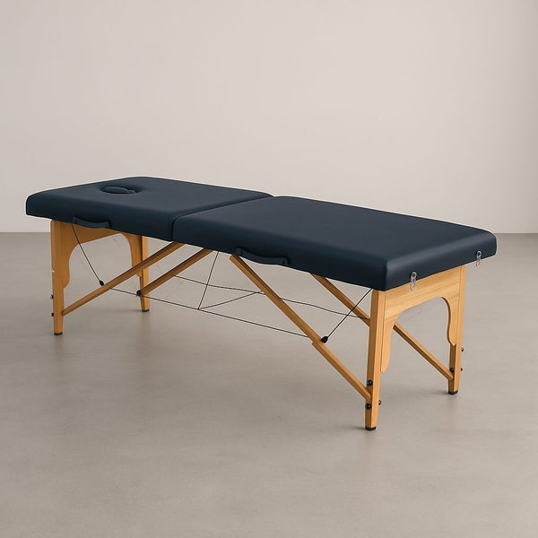 Navy Blue Portable Leather Massage Table + Carry Bag Carousel 2