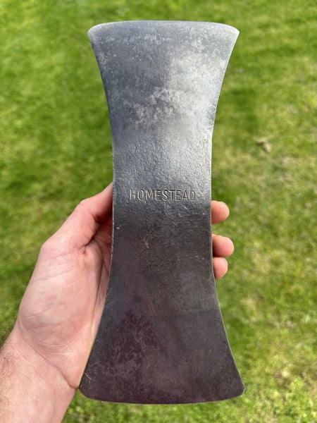 vintage Collins “HOMESTEAD” stamped 3 1/2lbs double bit axe head Carousel 1