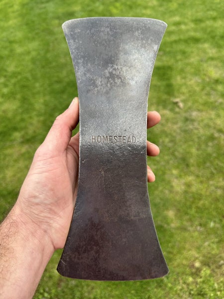 vintage Collins “HOMESTEAD” stamped 3 1/2lbs double bit axe head Carousel 12