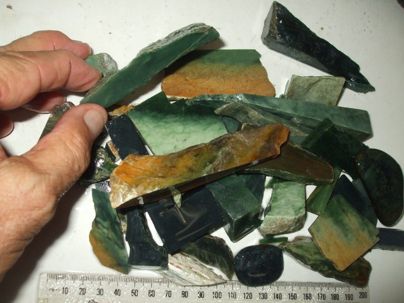 $1 RESERVE - Gorgeous Parcel of Pounamu Pieces - 2.2 lbs Carousel 1