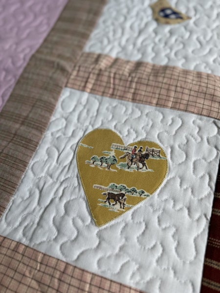 Dachshund Friends Patchwork Cot Quilt Carousel 11