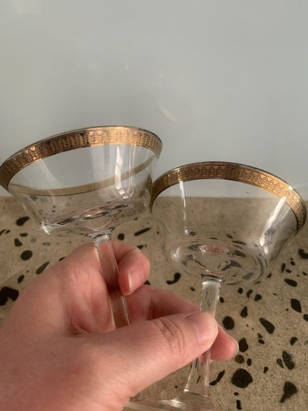 ‘Downton Abbey’ tiny champagne saucers - etched Carousel 2