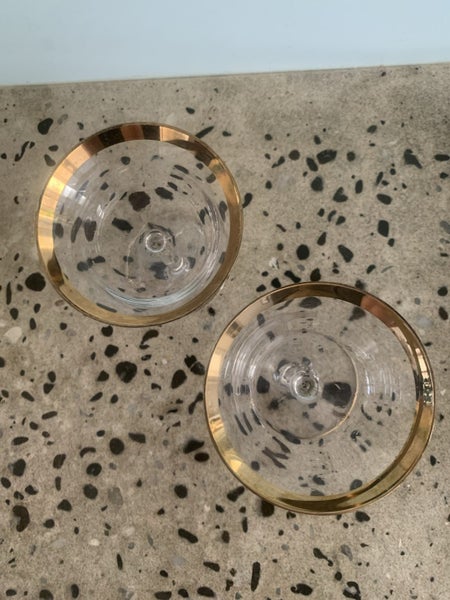 ‘Downton Abbey’ tiny champagne saucers - etched Carousel 3