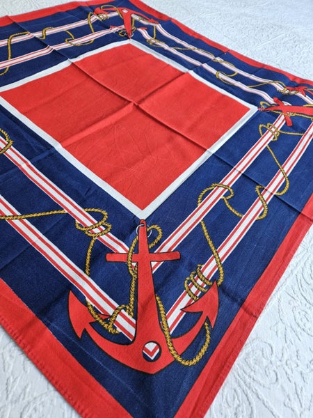 Red White & Blue Anchor Supper Cloth Carousel 1