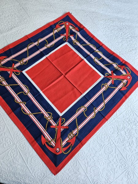 Red White & Blue Anchor Supper Cloth Carousel 2