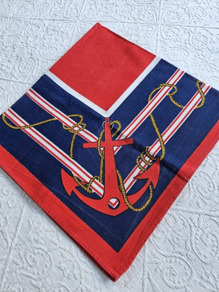 Red White & Blue Anchor Supper Cloth Carousel 3