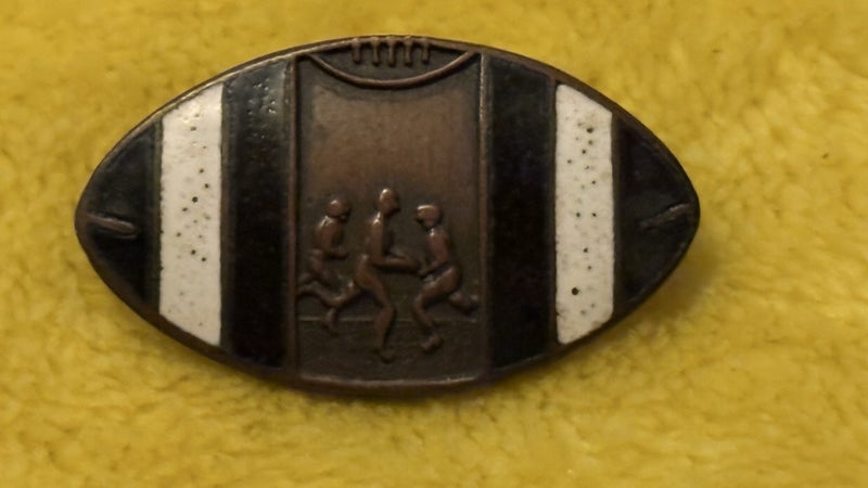 Rare Antique Bronze and Enamelled Rugby Pin Carousel 1