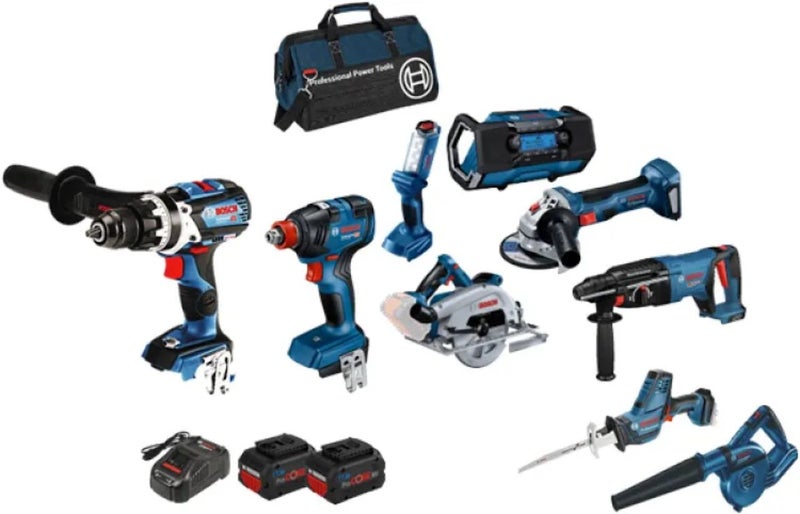 Bosch 10 piece set with 8amp batteries Carousel 1