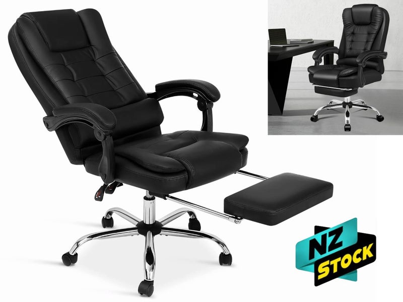 Office Chair Leather Chair Executive Chair With Foot Rest Carousel 1