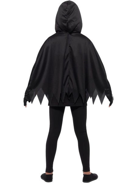 Skeleton Poncho, Black & White, with Gloves. Carousel 3