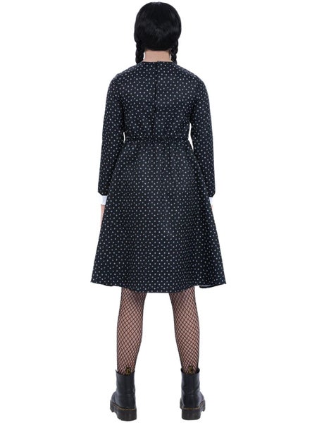 Halloween Kids Gothic School Girl Costume Wednesday Assorted Sizes Carousel 2