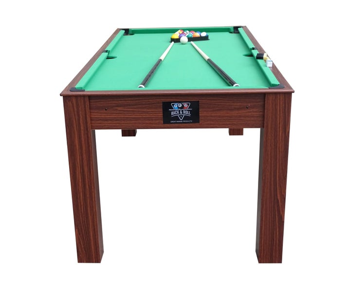 Assembled Deluxe 6 ft 3 in 1 Pool Table, Table Tennis And Dining Table64583773422082112