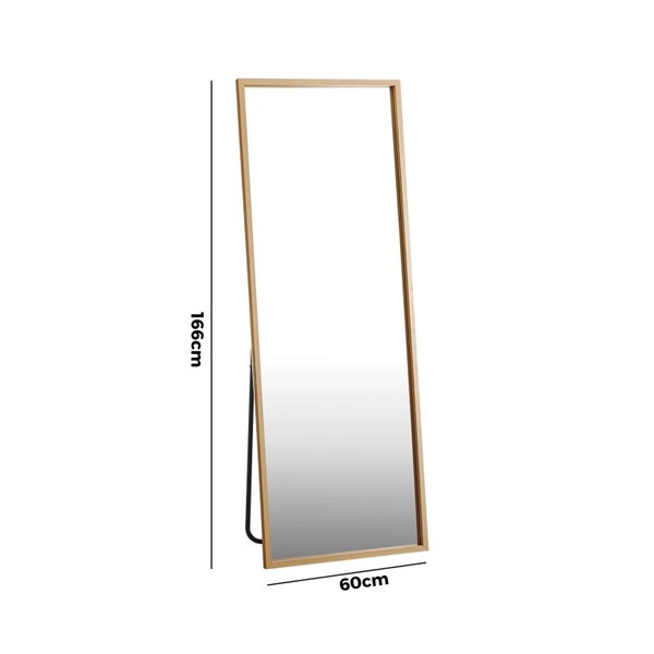 Wood Full Length Mirror Rectangle Floor Mirrors Free Standing 166X60Cm64462122965507112