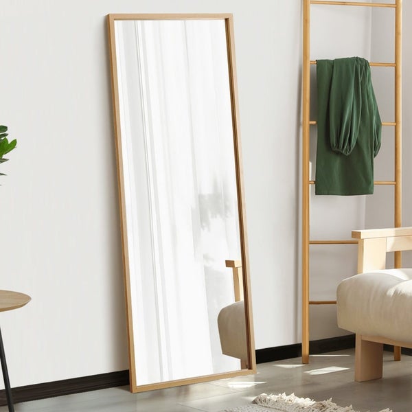 Wood Full Length Mirror Rectangle Floor Mirrors Free Standing 166X60Cm64462122965507113