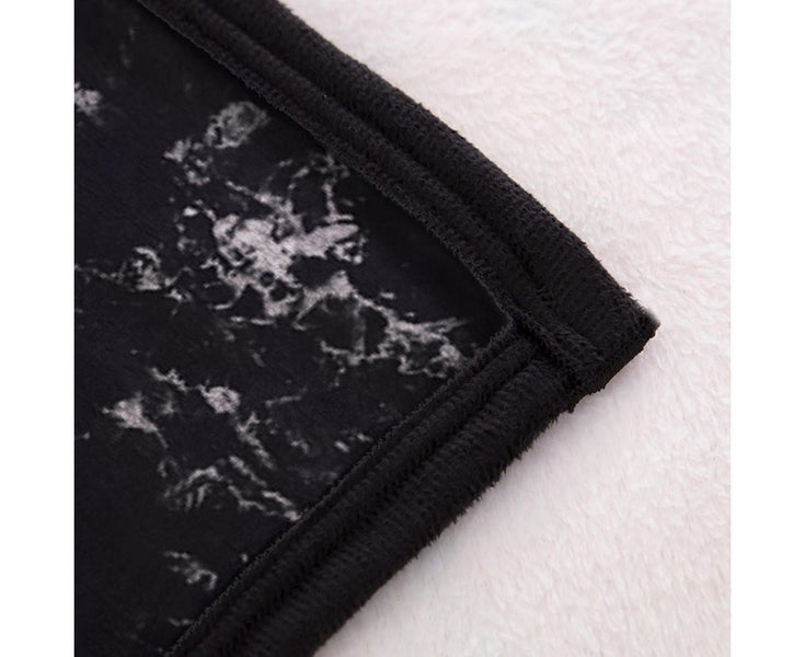Modern Soft Polyester Black Marbling Printing Blanket Throw Bedding Quilt (18 Carousel 5