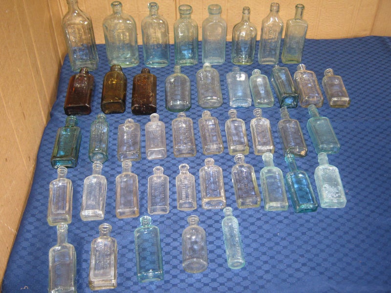 42 x Old Bottles - green tinge, brown & clear, all sorts - some old, some not Carousel 1