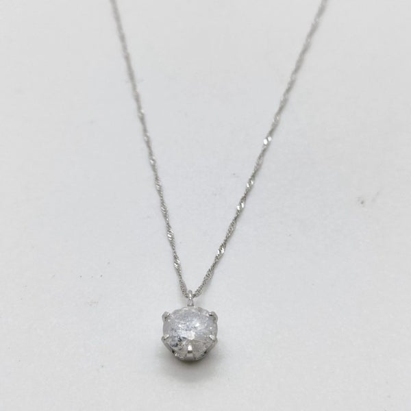 $1 RES * Buy Now $8,000.00 * 0.90ct Diamond and Platinum Pendant Necklace Carousel 1