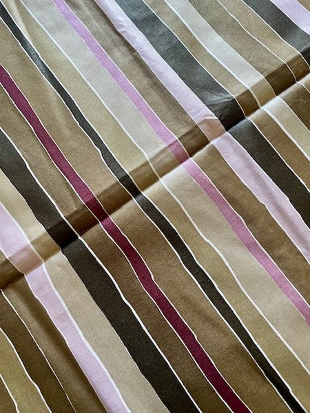 A length of gorgeous UNUSED Swiss made Striped Chintz Cotton Carousel 2