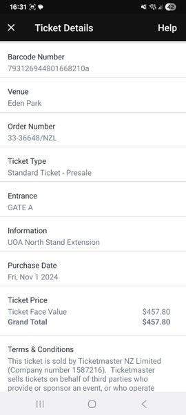 3X Metallica Tickets Eden Park Carousel 4
