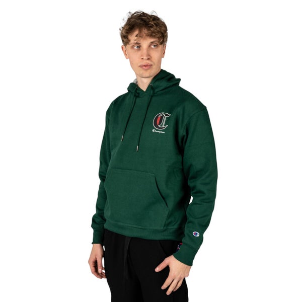 Mens Champion Powerblend Forest Peak Green Graphic Hoodie Carousel 1