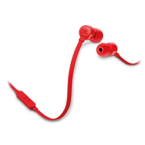 JBL Tune T110 Wired In-Ear Headphones - Red Microphone - JBL Pure Bass Sound - Carousel 1