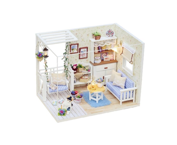DIY Wooden Doll House Furniture Dollhouse Educational Toys Children Birthday Carousel 1