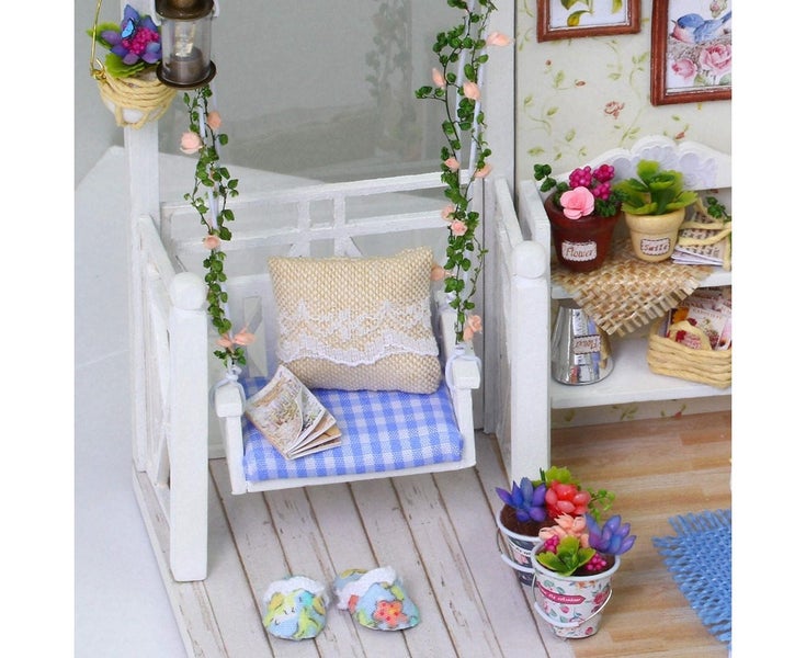 DIY Wooden Doll House Furniture Dollhouse Educational Toys Children Birthday Carousel 5