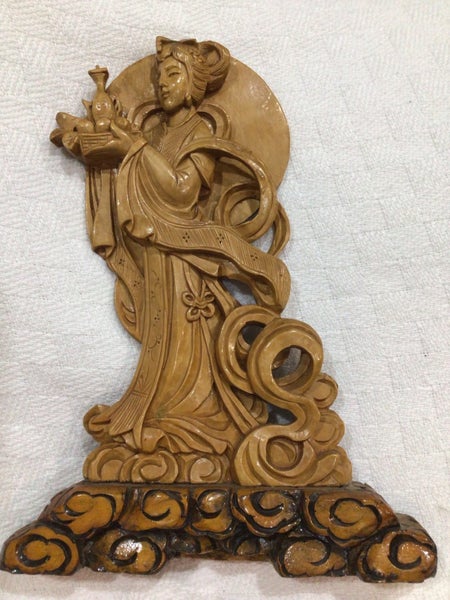 Wooden sculpture of Chang’e flying to the moon Carousel 1