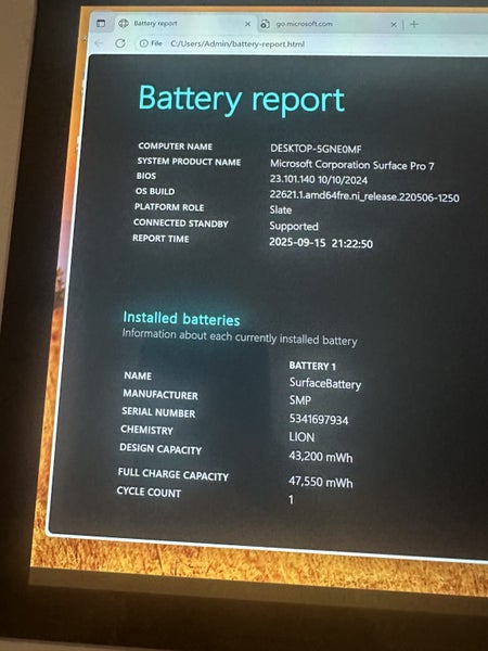 Surface Pro 7 with keyboard cover - i3 4GB RAM 128GB Win 11 Carousel 7