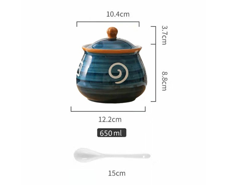 Ceramic bacon grease container with strainer suitable for storing frying oil Carousel 2