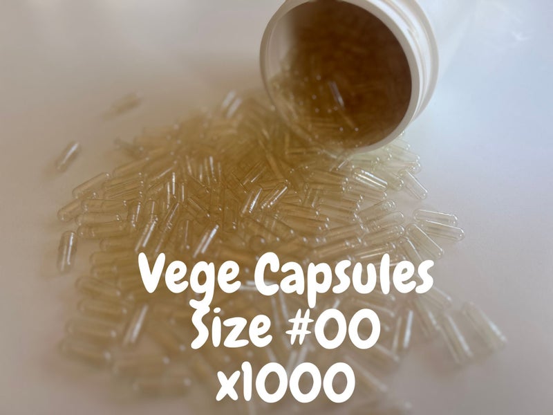 HPMC EMPTY CAPSULES - SIZE "00" VEGETARIAN x 1,000 Carousel 1