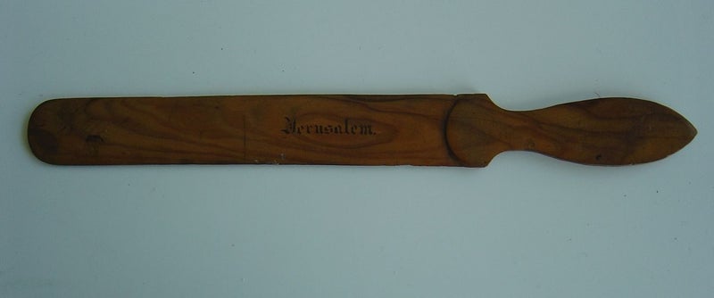 Jerusalem Antique Olive Wood Page Turner +Coasters Carousel 2