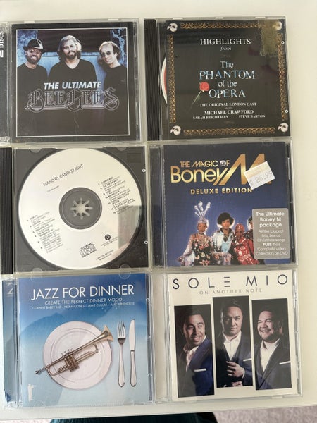 CD's - Phantom of the Opera, BoneyM, Sole Mio, Bee Gees, Piano by Candlelight Carousel 1