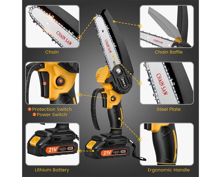 Chainsaw 6" For Cordless & Powered Drills Small Mini Chain saw Carousel 2