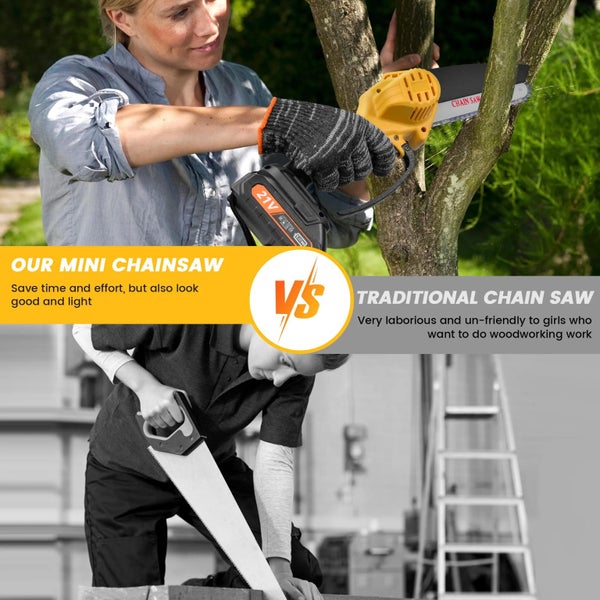Chainsaw 6" For Cordless & Powered Drills Small Mini Chain saw Carousel 7