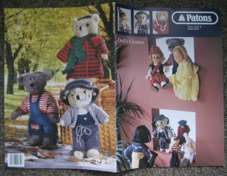 DOLLS & BEARS FASHIONS CLOTHES Baby Teenage KNITTING & CROCHET PATTERNS Carousel 1