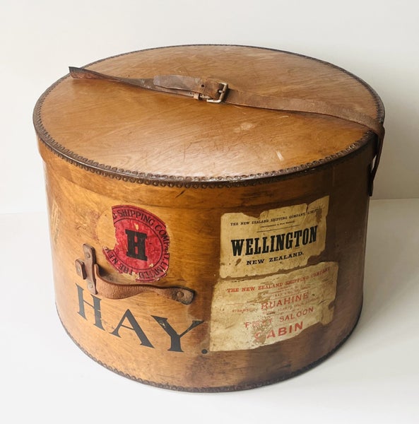 A Superb Large Edwardian Bentwood Hat Box Carousel 1