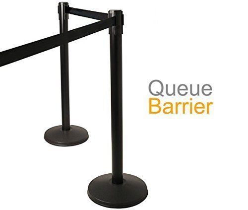 Crowd Control Queue Barrier Fence/ New/ Adjustable/ Black/ Isolation Carousel 5