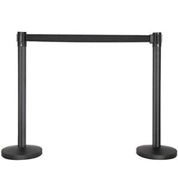 Crowd Control Queue Barrier Fence/ New/ Adjustable/ Black/ Isolation Carousel 1