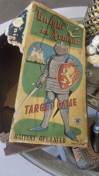 Vintage tin toy of knight in Armor Carousel 2