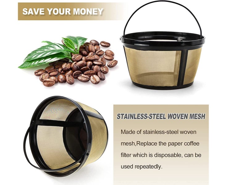 2 Pack Basket Coffee Filters 8-12 Cup Replacement Coffee Filter Carousel 5