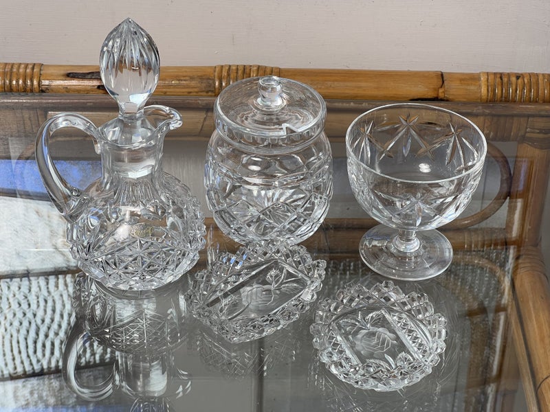 Collection of Five Vintage Cut Crystal Pieces Carousel 2