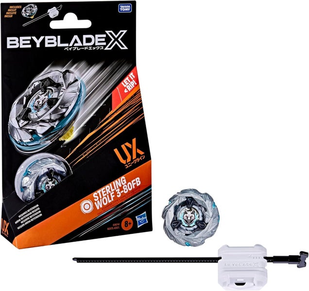 2025 Beyblade X Starter Pack: Sterling Wolf 3-80FB UX Carousel 1
