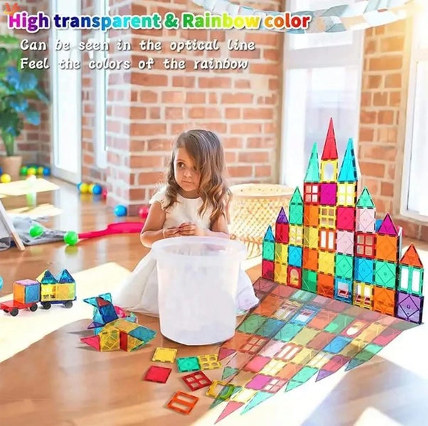 STEM Magnetic Building Blocks - 110 pcs Carousel 4