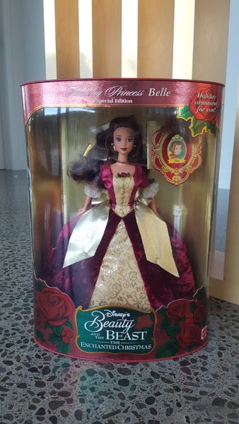 Beautiful 1997 Disney Beauty and the Beast Holiday Princess Doll Carousel 1