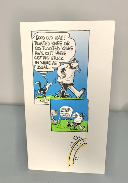 1985 Footrot Flats Murray Ball Vintage Greeting Card RARE Carousel 1