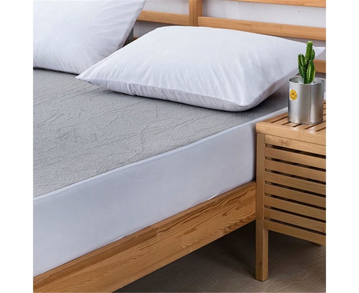 Waterproof Anti mite Mattress Pad Cover Fitted Sheet Grey 90*190+30cm Carousel 5