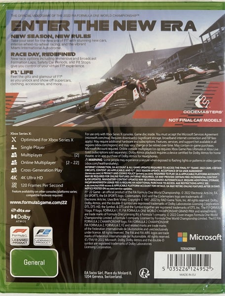 F1 22 XBOX SERIES X GAME (BRAND NEW STILL SEALED) Carousel 2